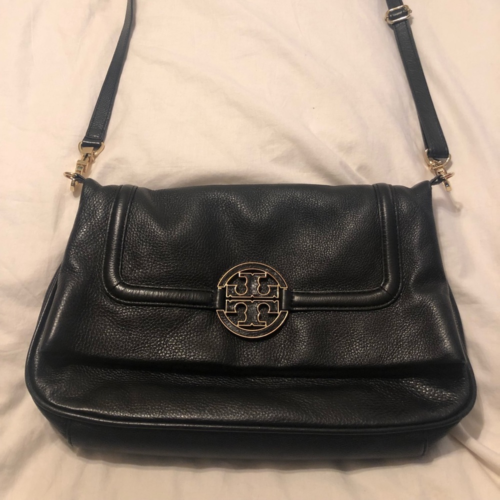 Tory Burch black leather cross body bag